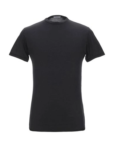 Shop Crossley Man T-shirt Black Size Xl Cotton, Silk