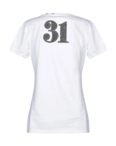 Shop Dolce & Gabbana Woman T-shirt White Size 0 Cotton, Polyester, Crystal