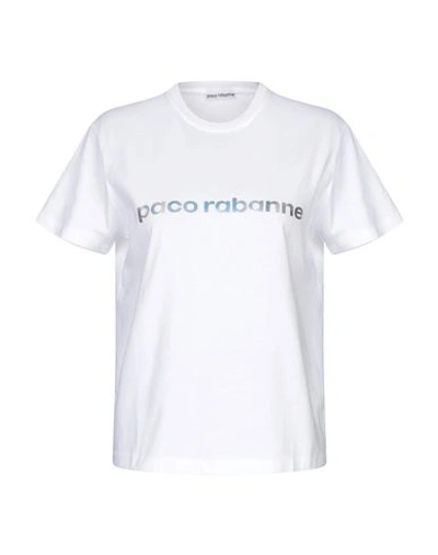 Shop Rabanne Woman T-shirt White Size M Cotton