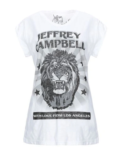 Shop Jeffrey Campbell Woman T-shirt White Size S Cotton