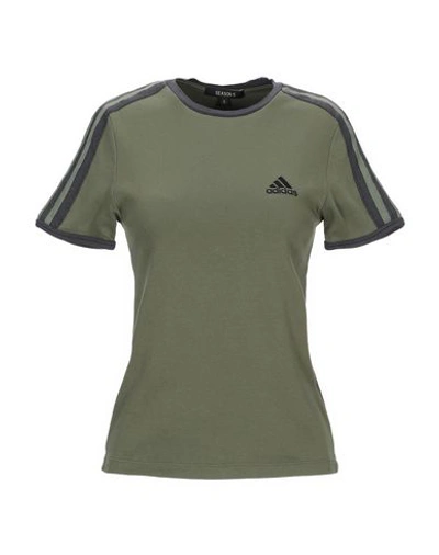 Shop Adidas X Yeezy Woman T-shirt Green Size Xs Cotton, Polyester