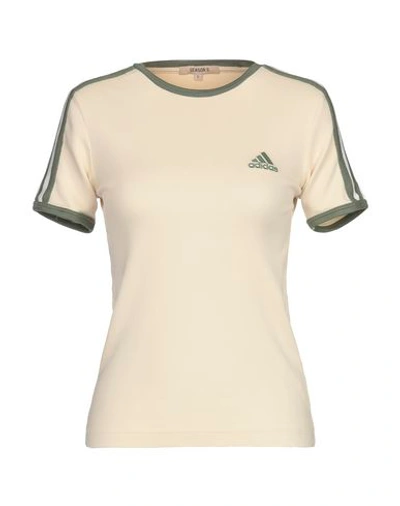 Shop Adidas X Yeezy Woman T-shirt Beige Size Xs Cotton, Polyester