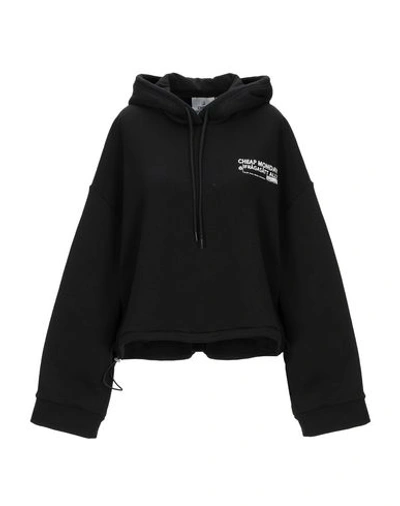 Shop Cheap Monday Hooded Sweatshirt In Black