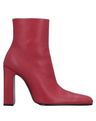 Shop Balenciaga Ankle Boot In Red