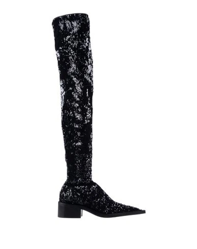 Shop Mm6 Maison Margiela Woman Boot Black Size 7 Textile Fibers