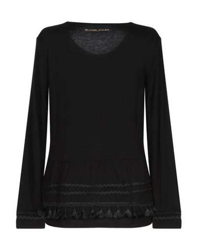 Shop Blugirl Folies Blugirl Blumarine Woman T-shirt Black Size 4 Viscose, Elastane