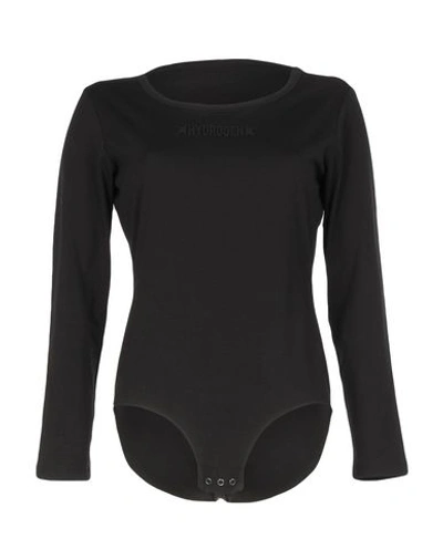Shop Hydrogen Bodysuits In Black