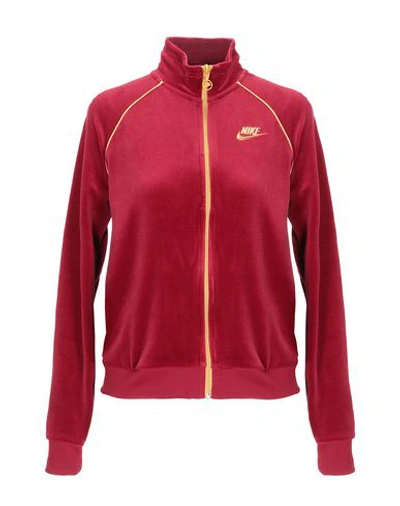 Shop Nike Sweatshirt In Brick Red