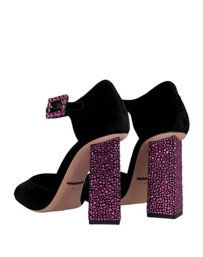 Shop Dolce & Gabbana Woman Pumps Black Size 6.5 Viscose, Silk