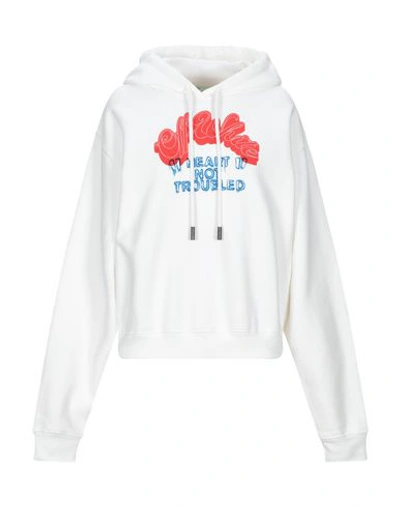 Shop Off-white Hooded Sweatshirt In White