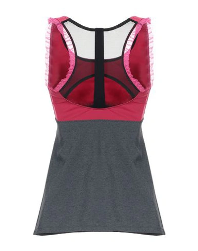 Shop Sàpopa Woman Tank Top Garnet Size Xs Nylon, Elastane, Polyester In Red