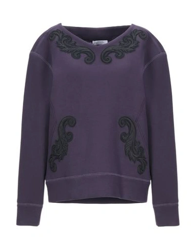 Shop Versace Sweatshirt In Dark Purple