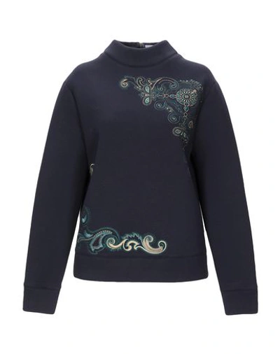 Shop Versace Sweatshirt In Dark Blue
