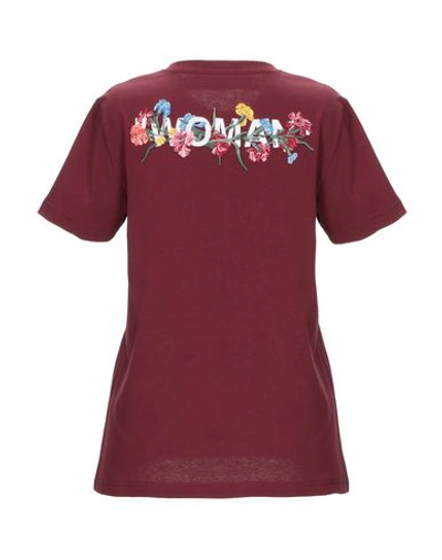Shop Off-white &trade; T-shirts In Maroon