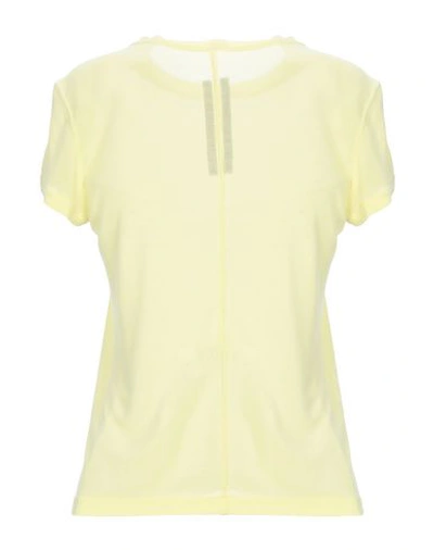 Shop Rick Owens T-shirt In Yellow