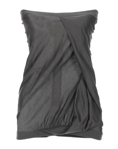 Shop Rick Owens Woman Top Lead Size S Cashmere, Pbt - Polybutylene Terephthalate In Grey
