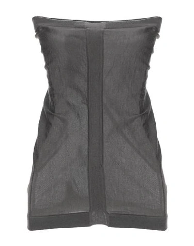 Shop Rick Owens Woman Top Lead Size S Cashmere, Pbt - Polybutylene Terephthalate In Grey