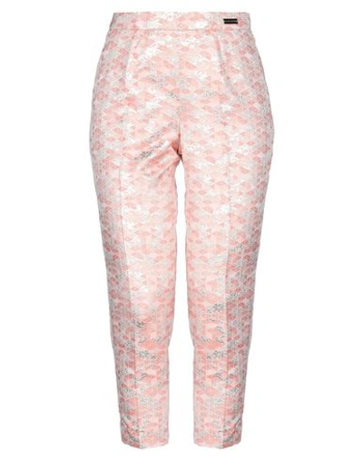 Shop Alessandro Dell'acqua Cropped Pants & Culottes In Salmon Pink