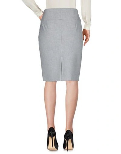 Shop Peserico Woman Mini Skirt Light Grey Size 12 Polyester, Viscose, Cotton, Elastane
