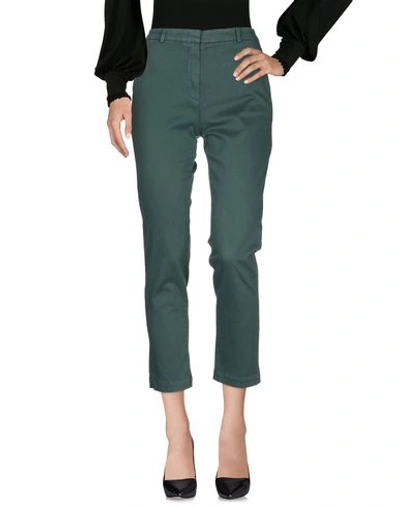Shop Myths Casual Pants In Dark Green