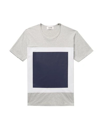 Shop Aloye T-shirts In Light Grey