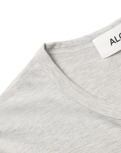 Shop Aloye T-shirts In Light Grey