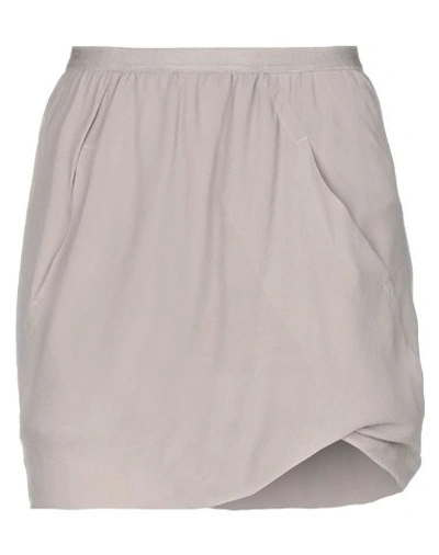 Shop Rick Owens Mini Skirts In Dove Grey