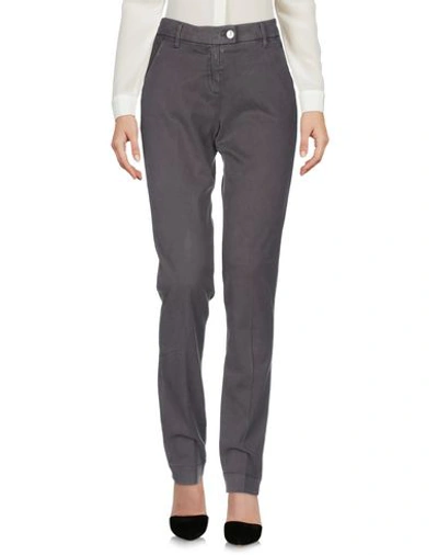 Shop Jeckerson Casual Pants In Steel Grey