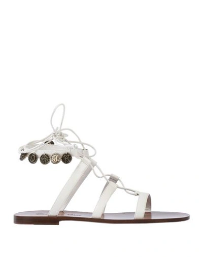 Shop Dior Sandals In White