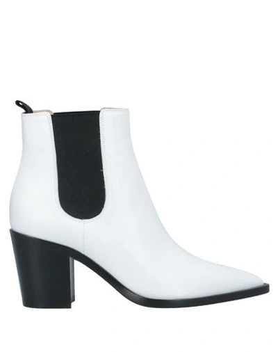 Shop Gianvito Rossi Ankle Boots In White