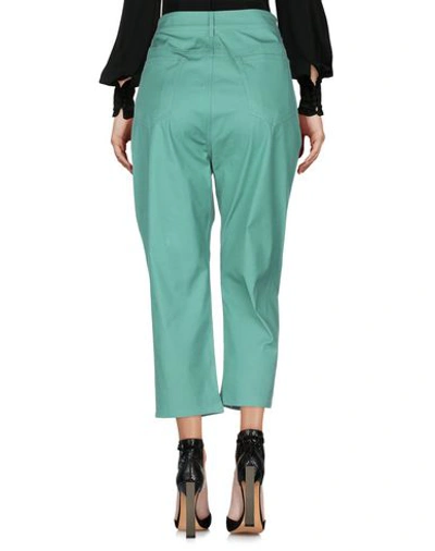 Shop Rick Owens Drkshdw Cropped Pants & Culottes In Green