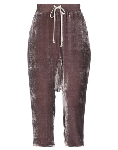 Shop Rick Owens Cropped Pants & Culottes In Cocoa