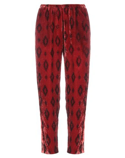 Shop Diega Casual Pants In Maroon