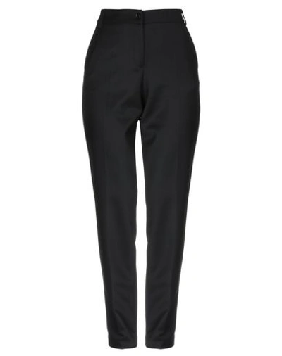 Shop Emporio Armani Woman Pants Black Size 8 Polyester, Virgin Wool, Elastane