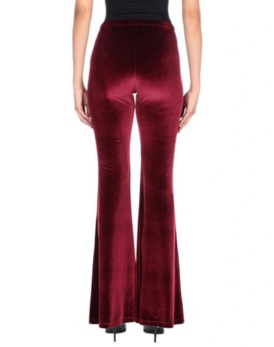 Shop Black Coral Casual Pants In Maroon