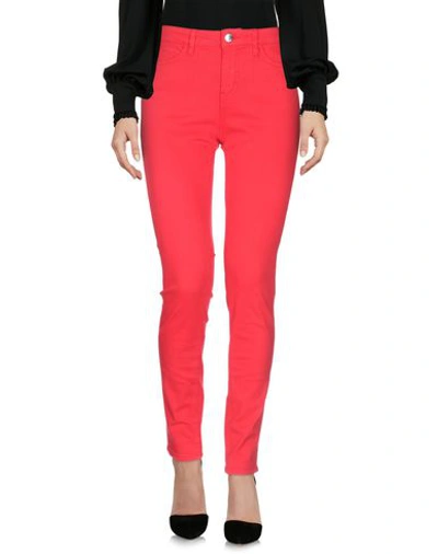 Shop Love Moschino Woman Pants Red Size 26 Cotton, Polyester, Elastane