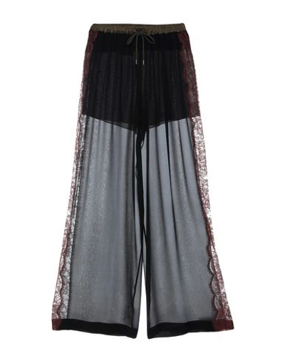 Shop Alberta Ferretti Woman Pants Black Size 8 Silk, Polyamide, Cotton