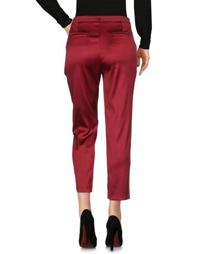 Shop Escada Casual Pants In Maroon