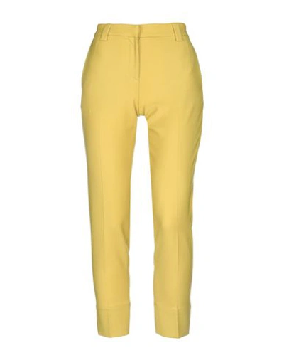 Shop Antonelli Woman Pants Ocher Size 6 Polyester, Virgin Wool, Elastane In Yellow