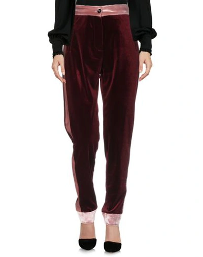 Shop L'edition Casual Pants In Maroon