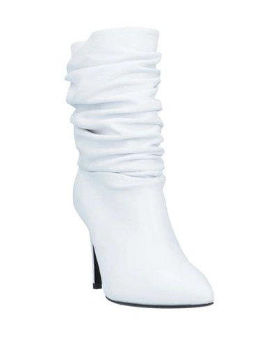 Shop Erika Cavallini Ankle Boots In White