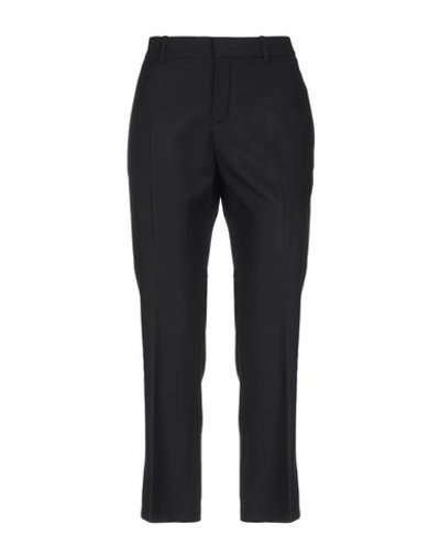 Shop Saint Laurent Cropped Pants In Black
