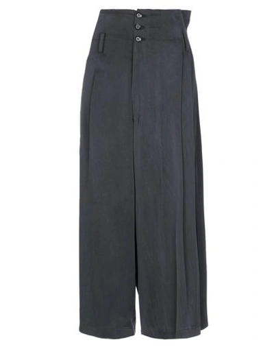 Shop Yohji Yamamoto Casual Pants In Steel Grey