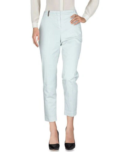 Shop Peserico Casual Pants In Sky Blue