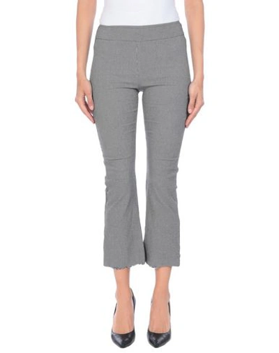 Shop Avenue Montaigne Cropped Pants & Culottes In Grey