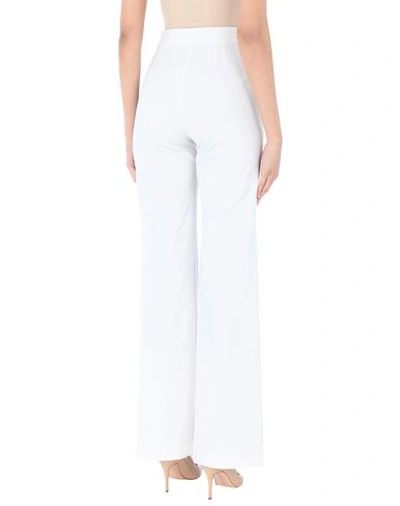 Shop Blumarine Woman Pants White Size 8 Cotton, Elastane