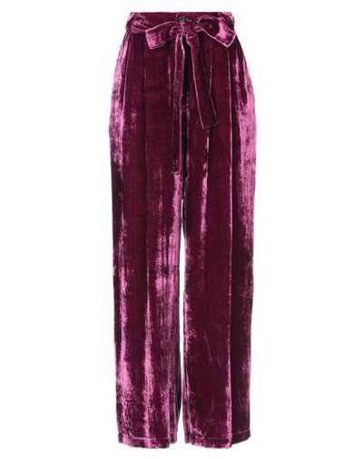 Shop Roberto Collina Casual Pants In Purple