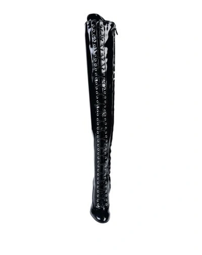 Shop Moschino Woman Knee Boots Black Size 7 Soft Leather