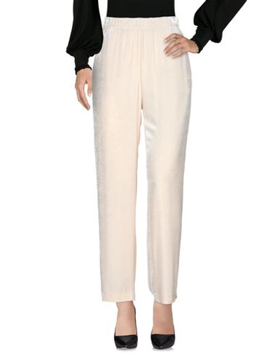 Shop Peserico Woman Pants Ivory Size 6 Viscose, Silk, Elastane In White