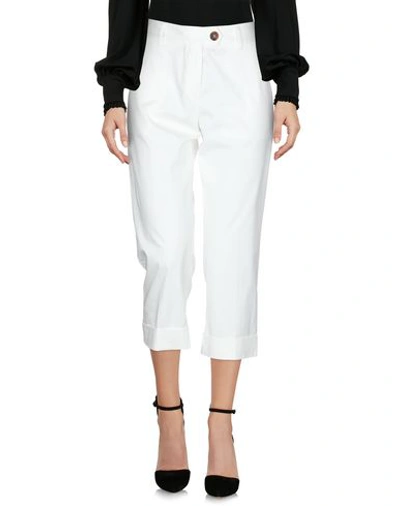 Shop Aquascutum Cropped Pants & Culottes In White